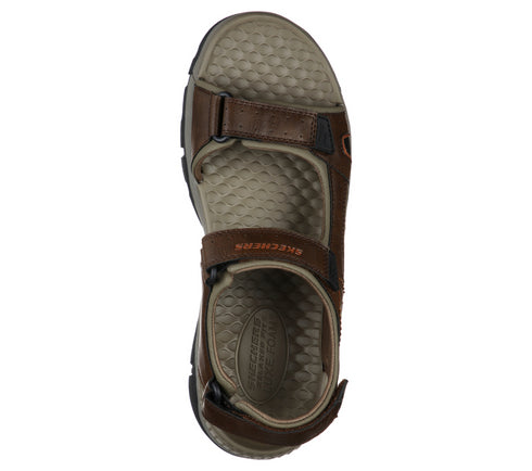 Sandale sport, barbati, SKECHERS RELAXED FIT: TRESMEN HIRANO 204106-BRN maro, piele ecologica
